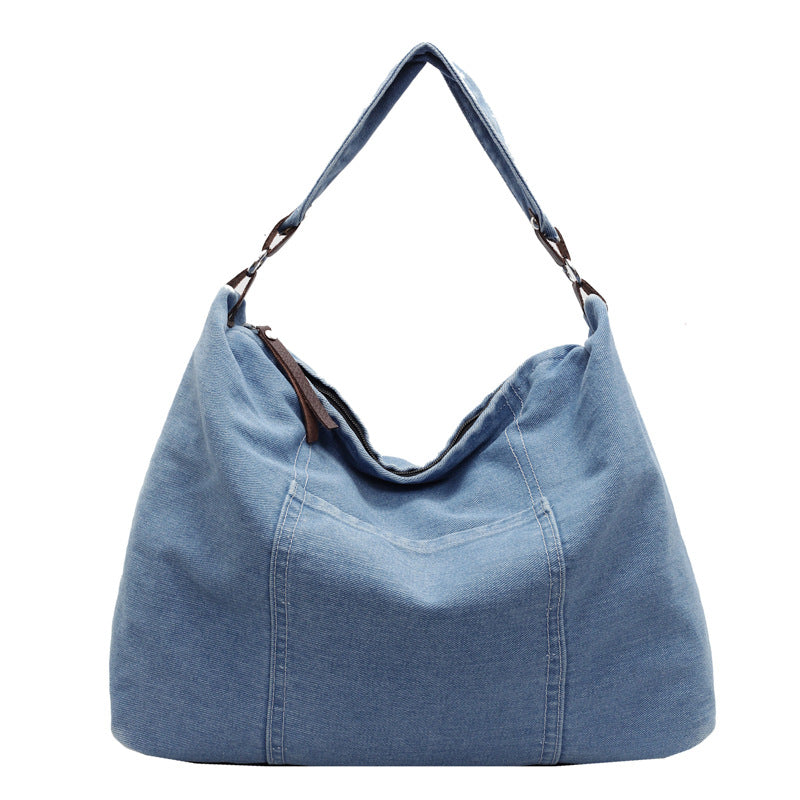 Women Denim Versatile Crossbody Shoulder Tote Bag