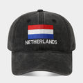 World Cup Flag Embroidered Black Baseball Cap