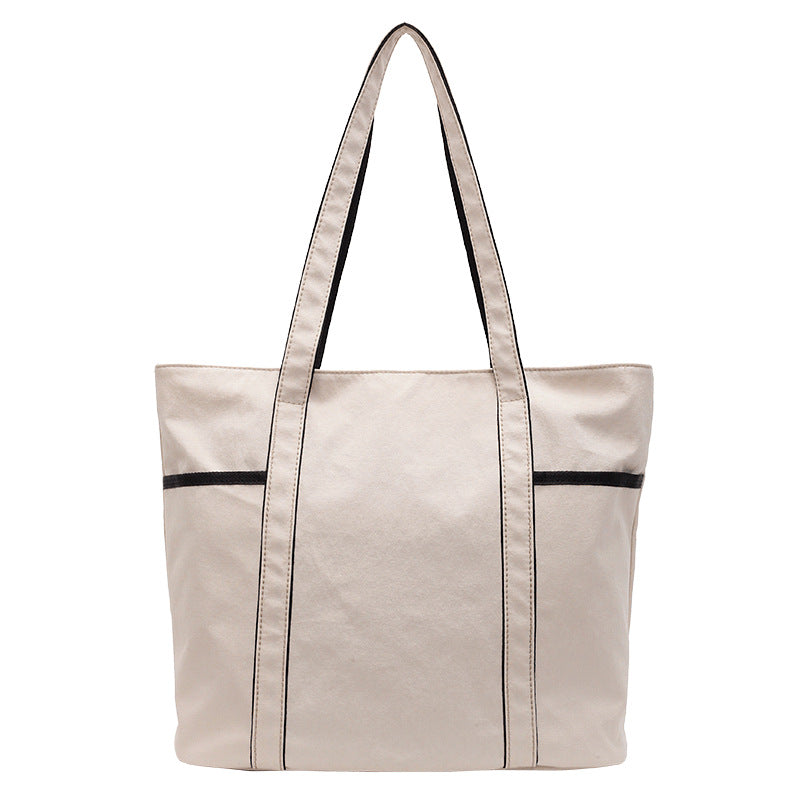 Women Color Block Tote 2026 New Large Fashion Handheld Shoulder Bag