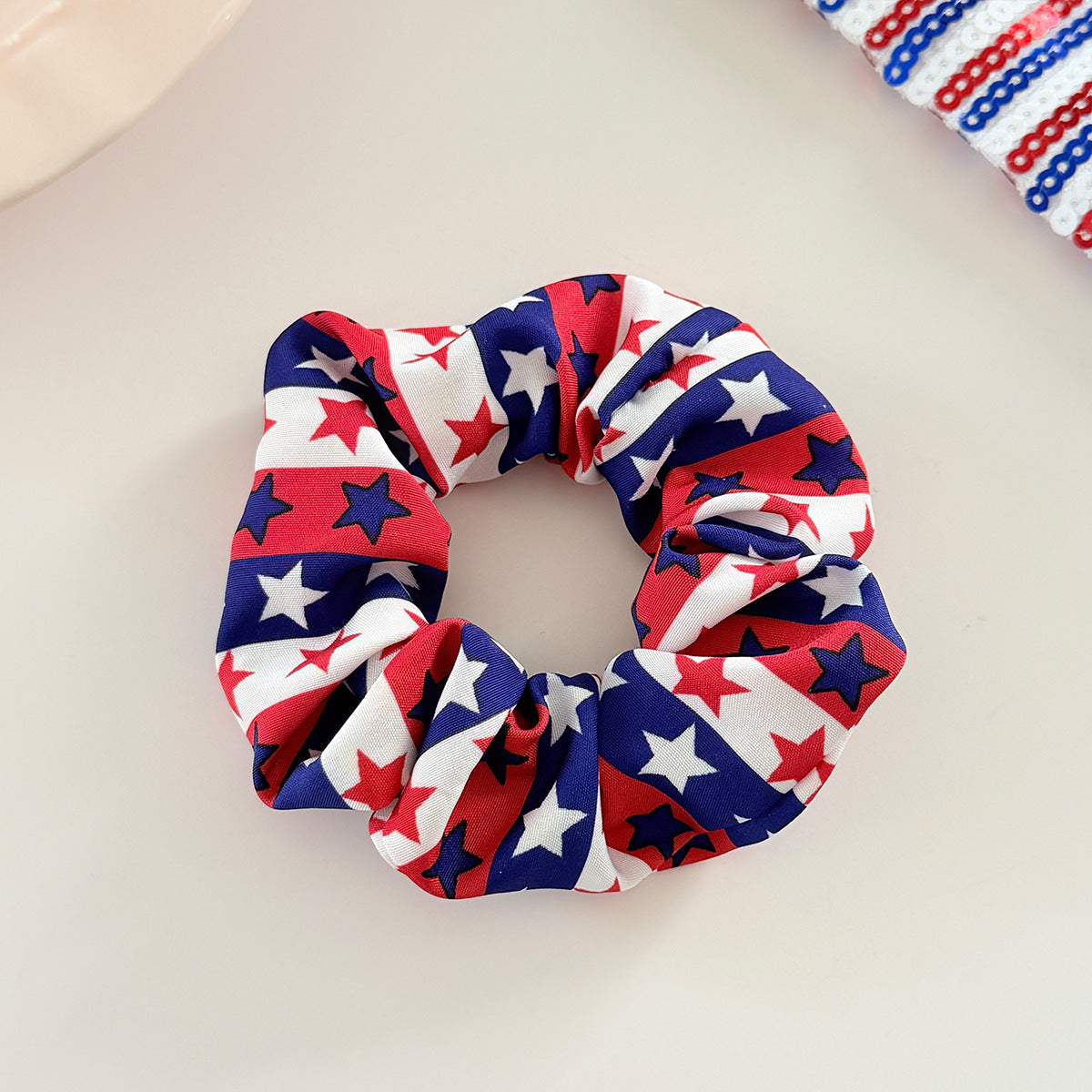 American Independence Day Star Stripe Hair Tie