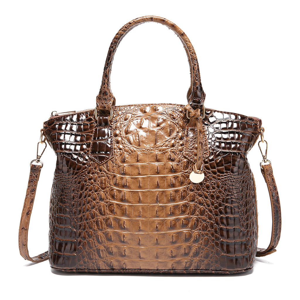Portable Crossbody Retro Multi-Color Crocodile Pattern Bag
