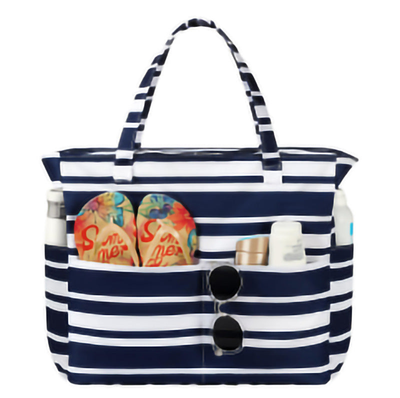 Large-Capacity Beach Travel Hand-Printed Storage Bag
