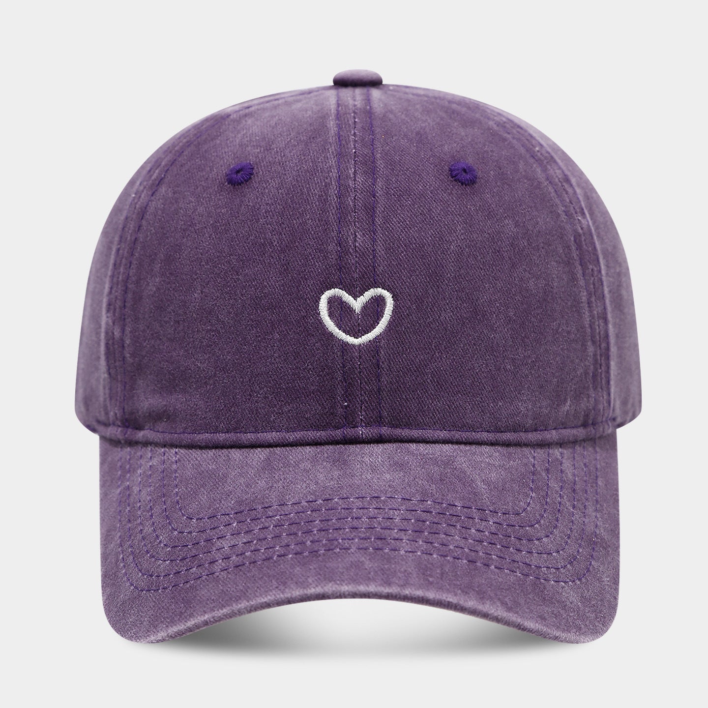 Literary Retro Embroidered Love Soft Peaked Cap