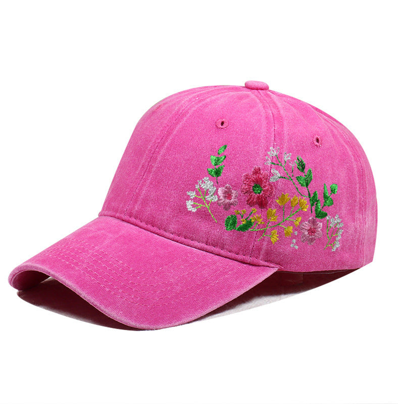 Women's Embroidered DIY Soft Top Sun Hat