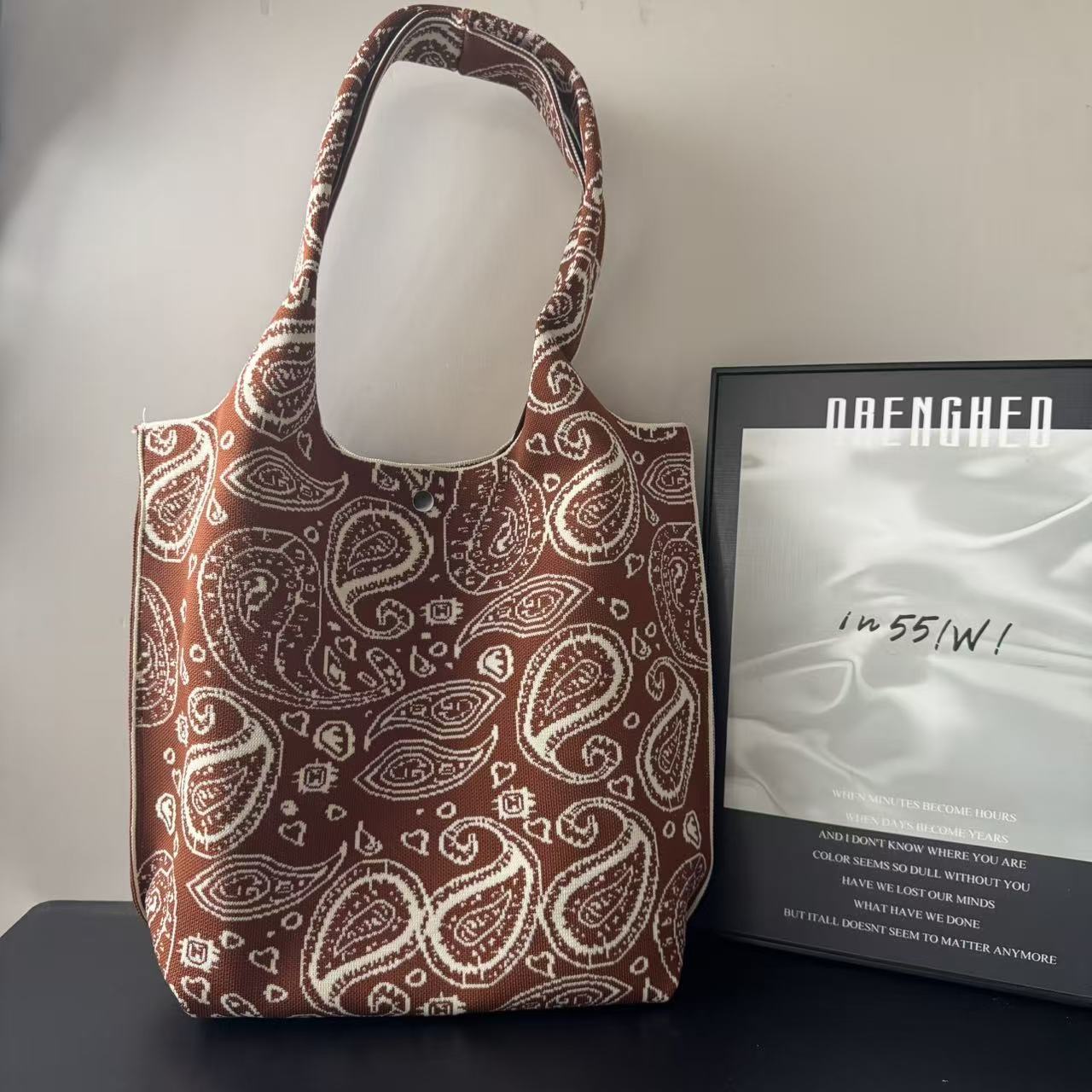 Ethnic Drawstring Bucket Shoulder Bag