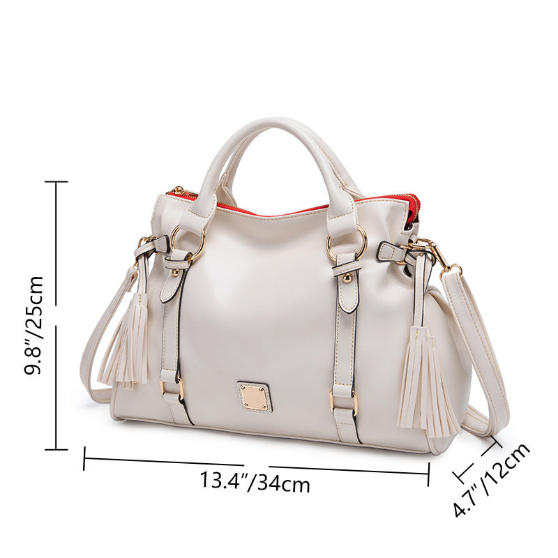 Retro Hand-Painted Soft Portable Shoulder Crossbody Commuter Bag