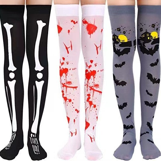 Christmas Halloween Party Knee high Socks Cosplay Apparel Accessories
