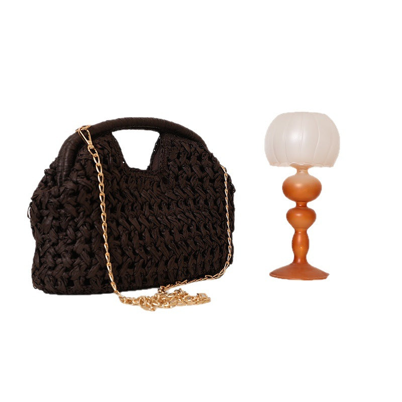 Crossbody Hollow Clasp Straw New Fashion Clutch Woven Beach Bag