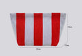 Striped Knitted Wool Cosmetic Clutch Bag