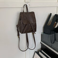 Retro Brown Backpack Simple Versatile Shoulder Bag