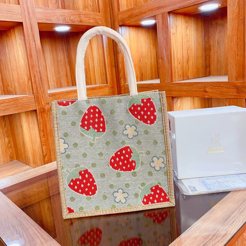 Women Large Capacity Cotton Linen Literary Work Commuting Handbag