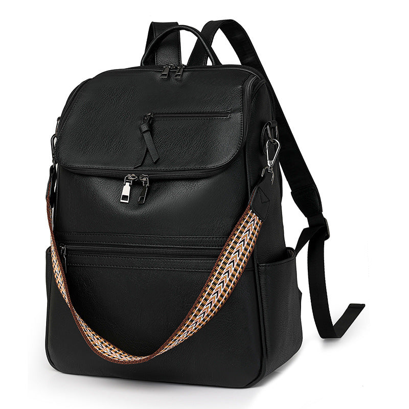 Women 2026 High-End PU Backpack, Lightweight Large Capacity Travel Bag