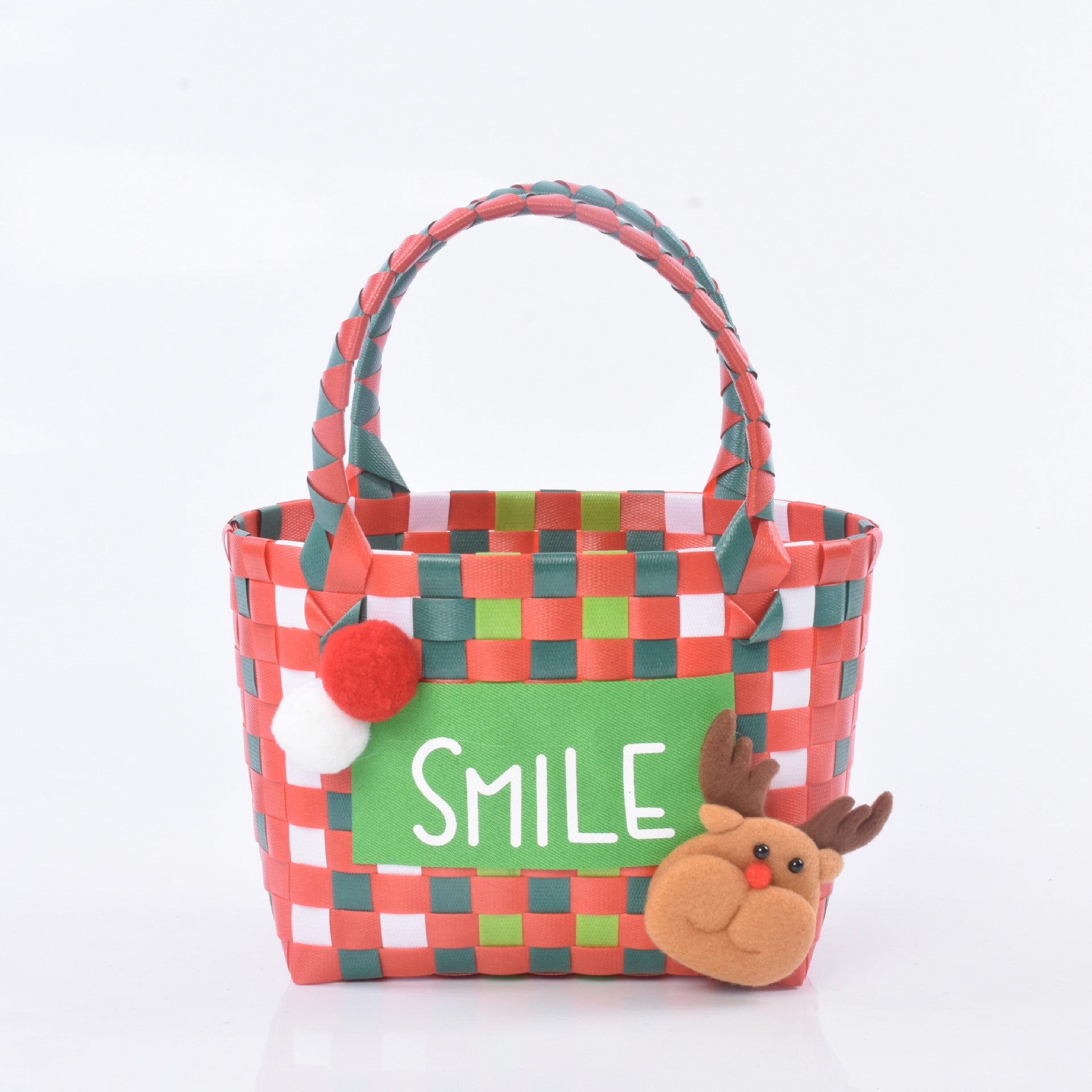 Plastic Woven Small Square Handbag Souvenir Bag