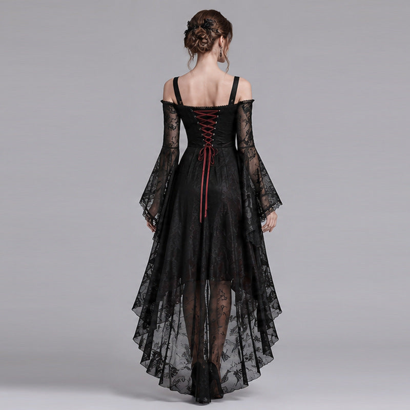 Halloween  Gothic Lace High-Low Dress Victorian Vampire