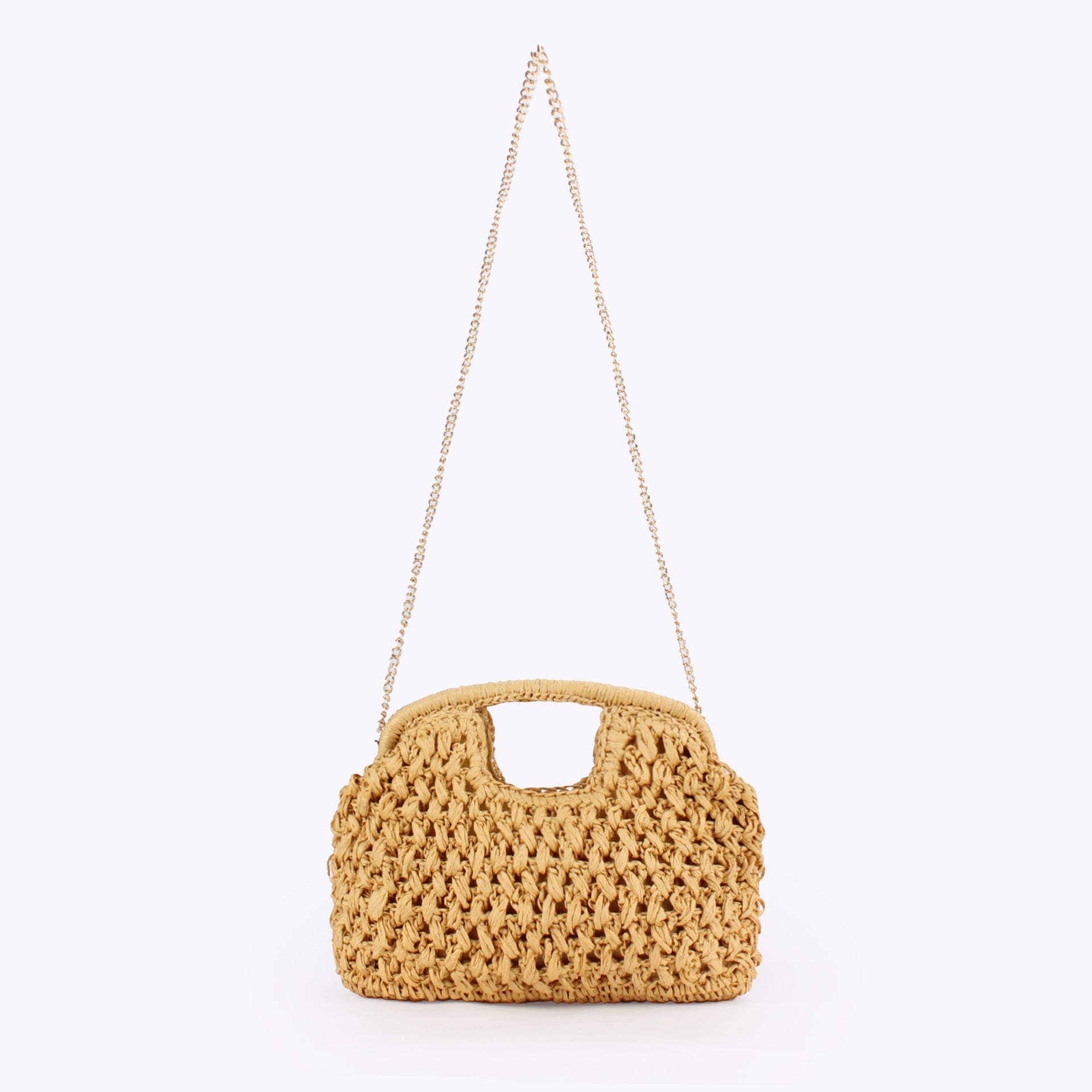 Women Simple Woven Bag, Casual Beach Vacation Shoulder Bag