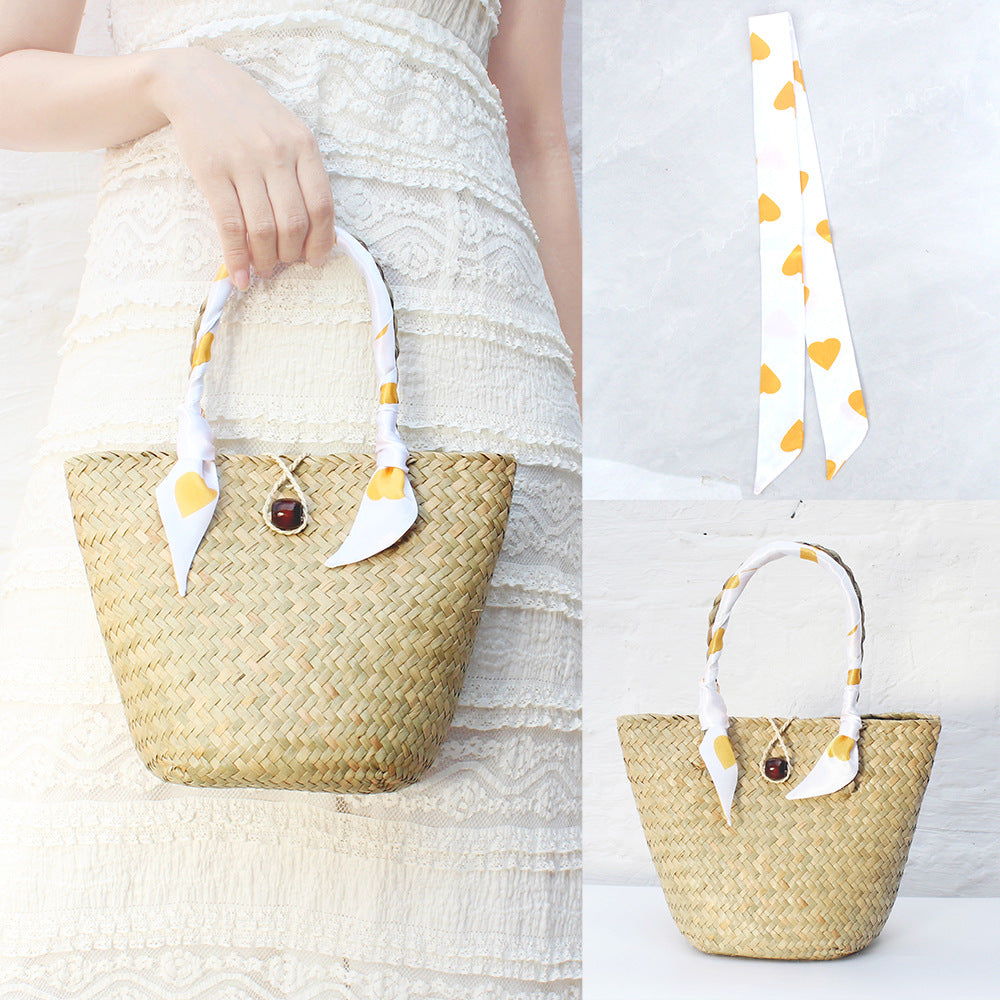 Niche Design Straw Woven Tote Bag