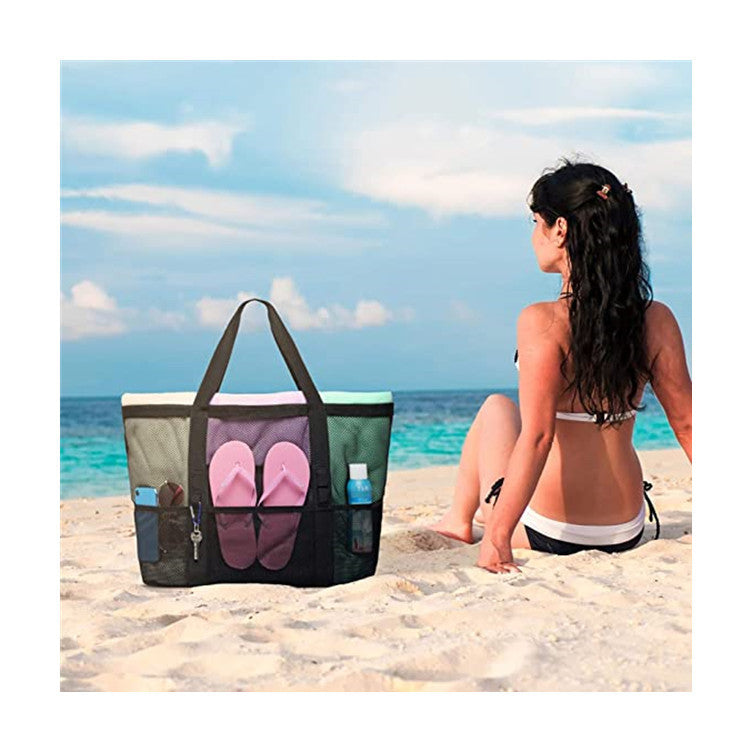 Large Capacity Mesh Beach Swimsuit Storage Bag