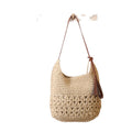 Hollow Tassel Straw Woven Beach Shoulder Bag