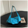 Soft Suede Look Slouchy Hobo Shoulder Bag