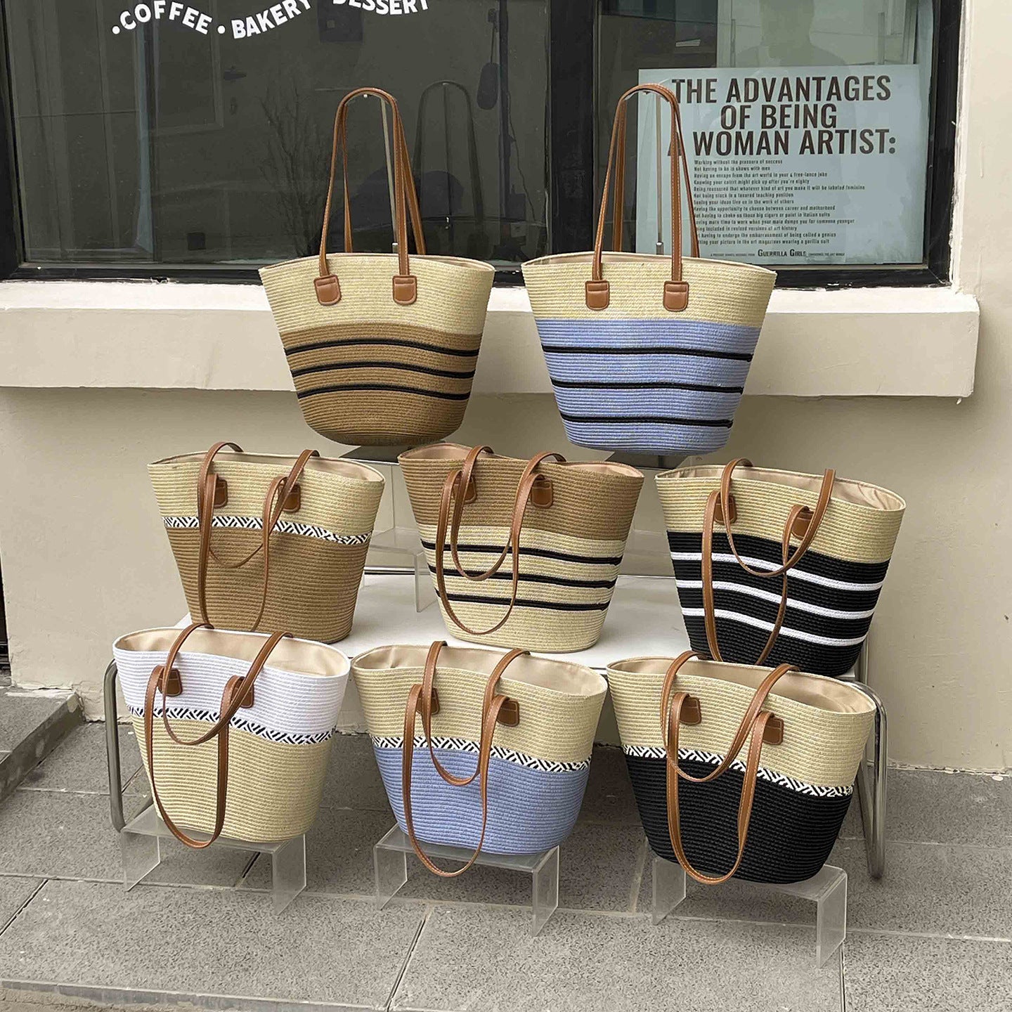 Women Straw 2026 Spring Woven Handbag Rattan Crossbody Large Tote Bag