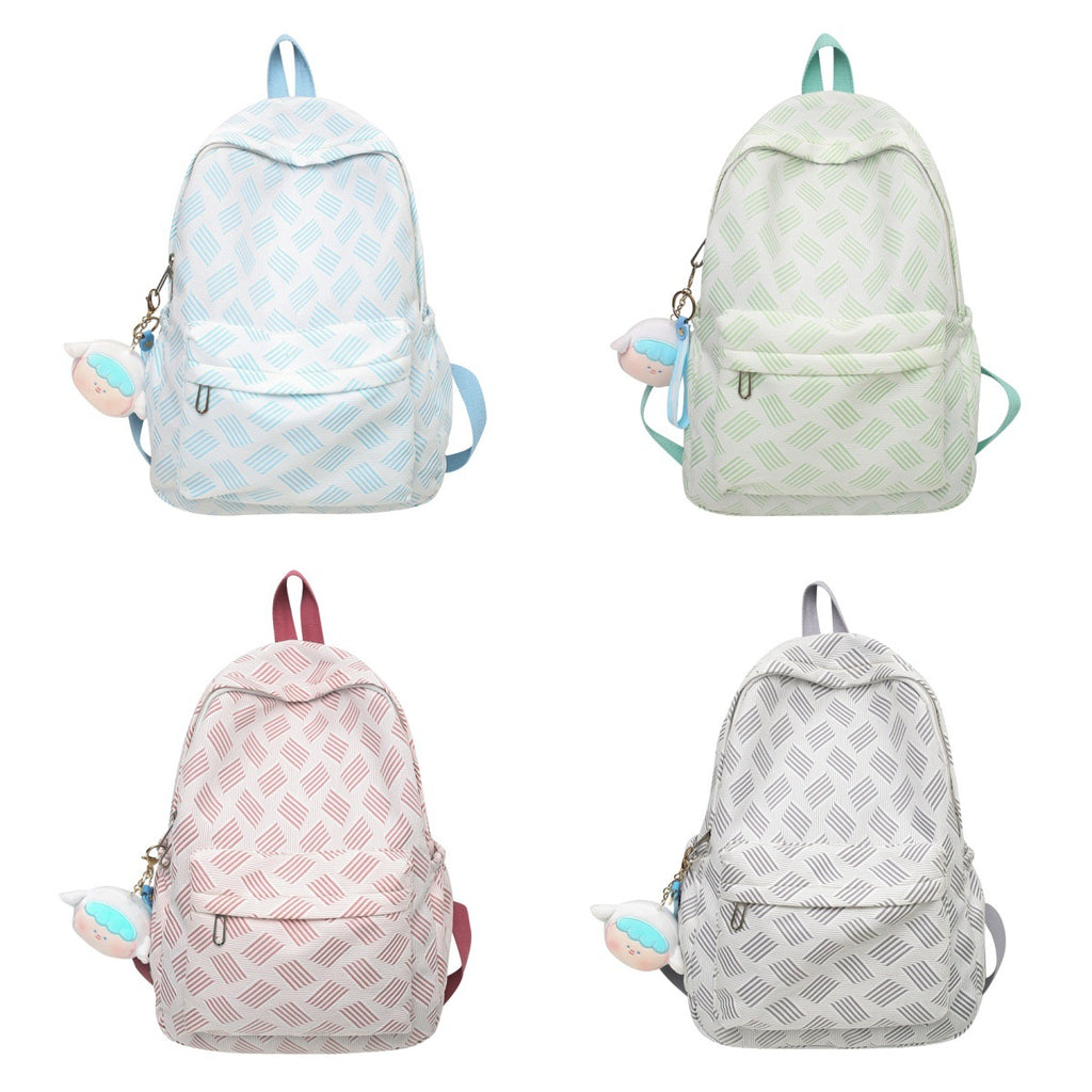 Women Dopamine Large Capacity Backpack, Simple Student School Bag