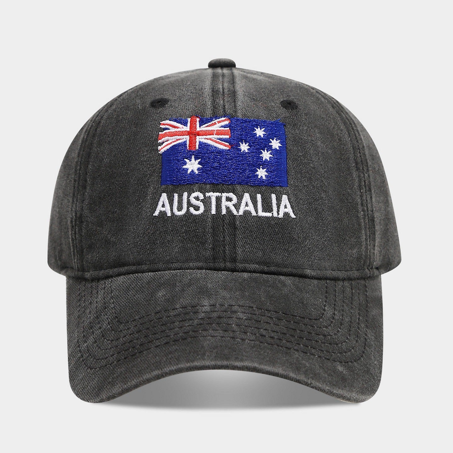 World Cup Flag Embroidered Black Baseball Cap