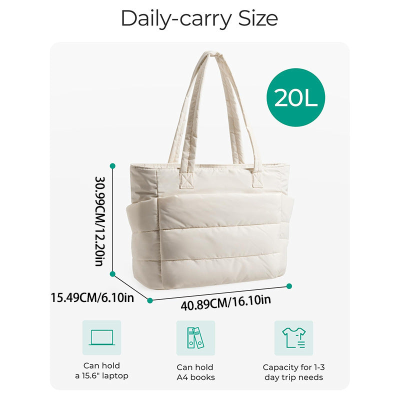 Women's Large Capacity Multi-Compartment Tote Bag