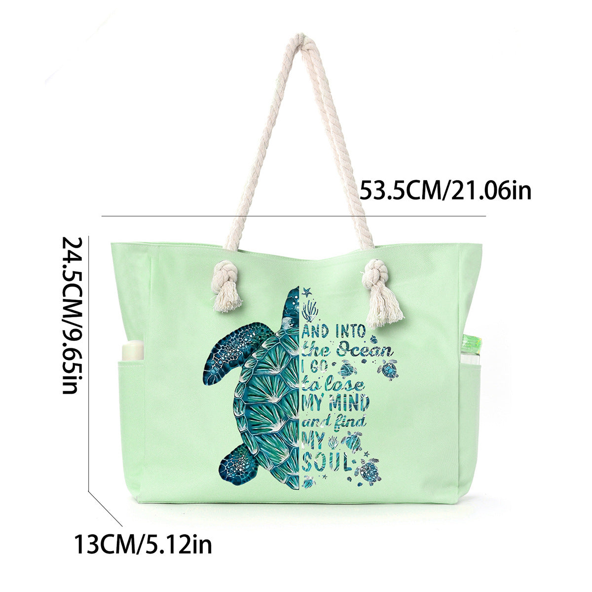 Women Large Capacity Beach Canvas Underarm Bag