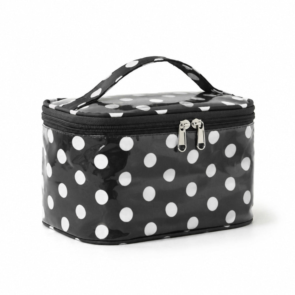 Contrast Stripe Cosmetic Bag Large Capacity Portable Toiletry Bag Waterproof Pvc Travel Storage Bag Large Capacity Cosmetic Bag