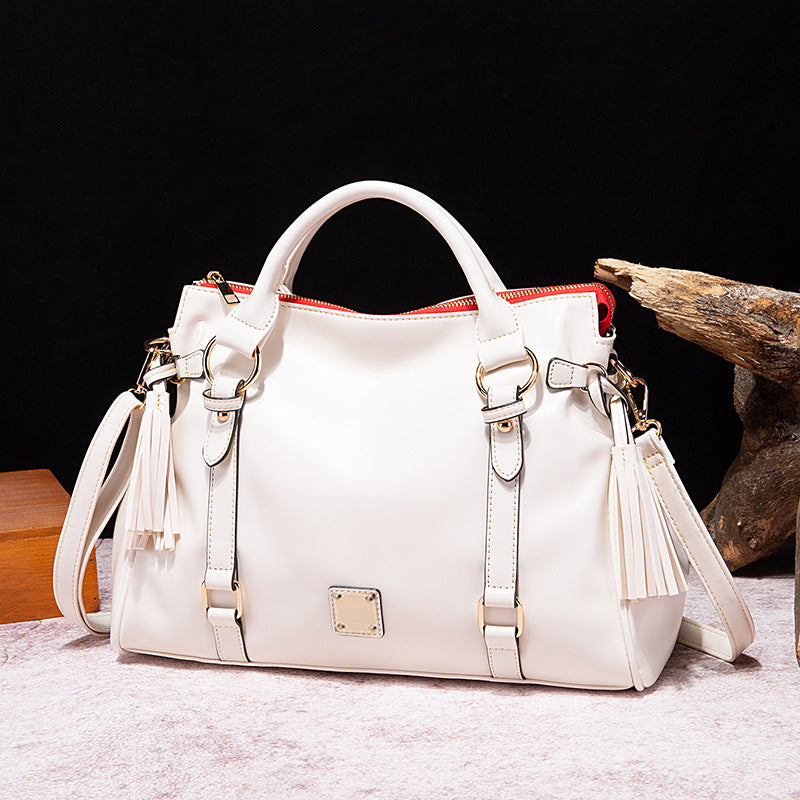 Retro Hand-Painted Soft Portable Shoulder Crossbody Commuter Bag