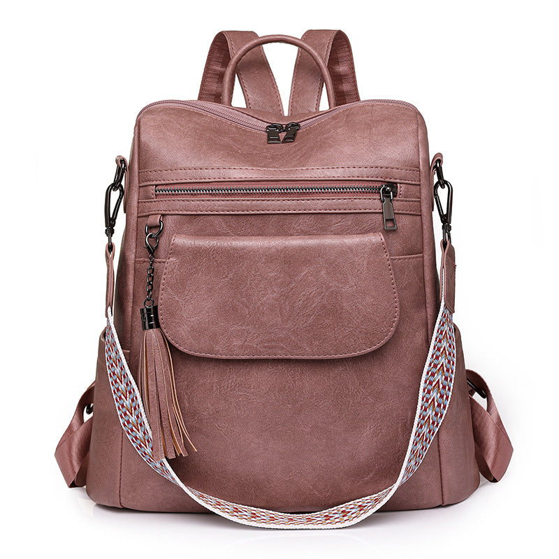 Women Retro Large Capacity Backpack, 2-Way Shoulder Crossbody Bag