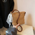 Fresh Sweet Bow Crossbody Phone 2026 New Cotton Woven Summer Beach Bag