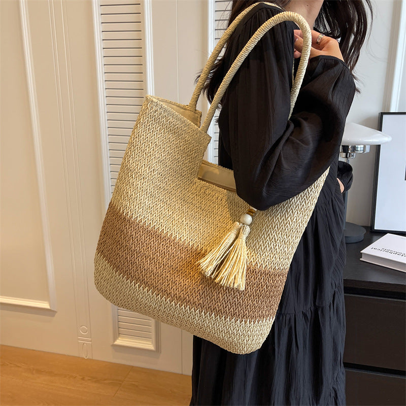 Women Minimalist Large Tote New Shoulder Casual Beach Bag
