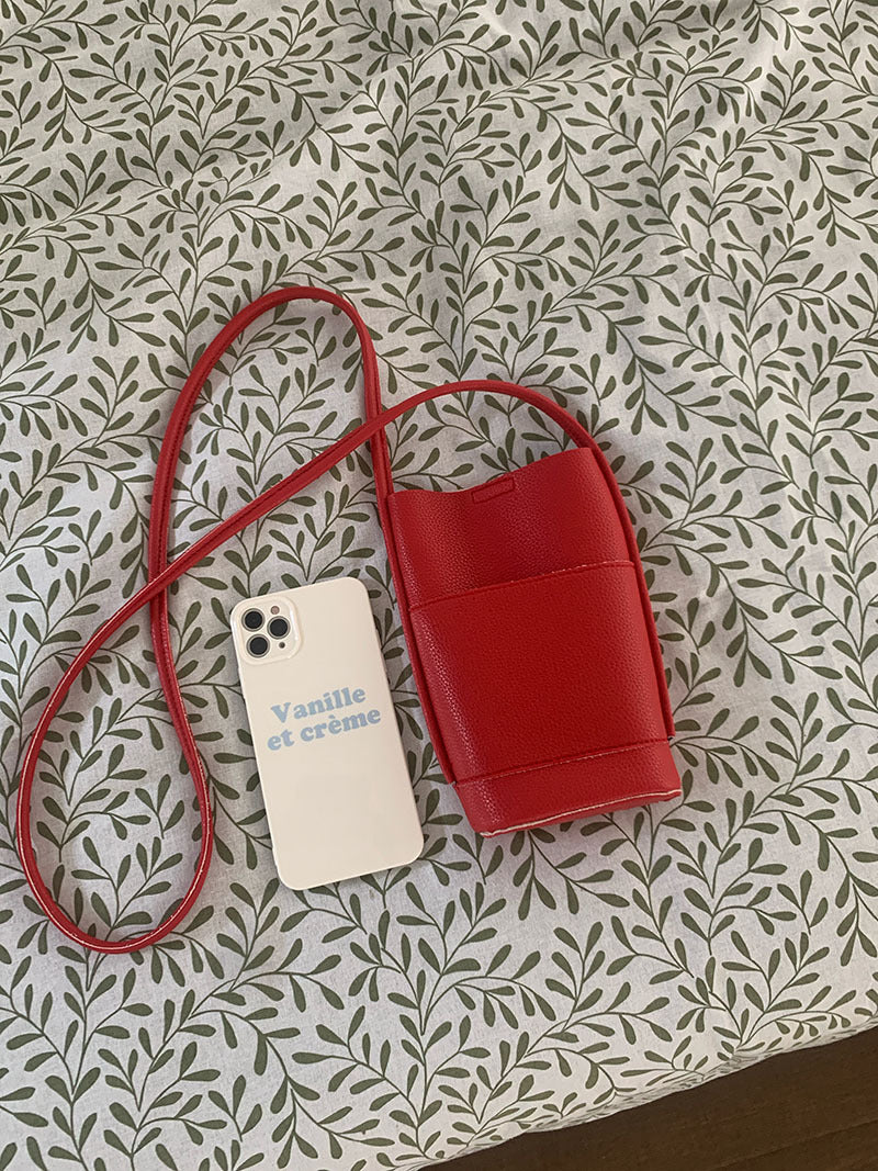 Soft Leather Mobile Phone Crossbody Mini Bag