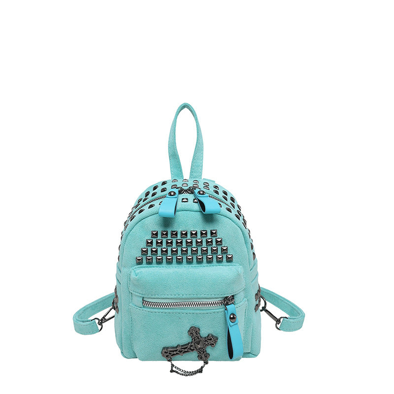 Vintage Studded Mini Suede Backpack