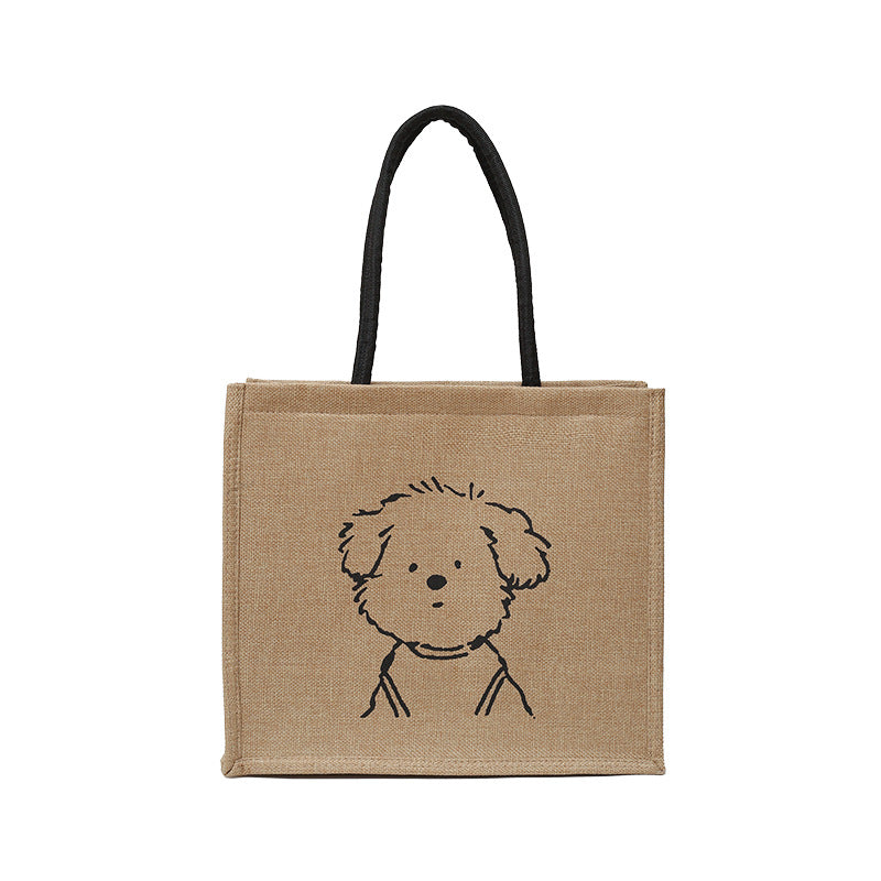 Large Capacity Linen Tote Commuter Bag