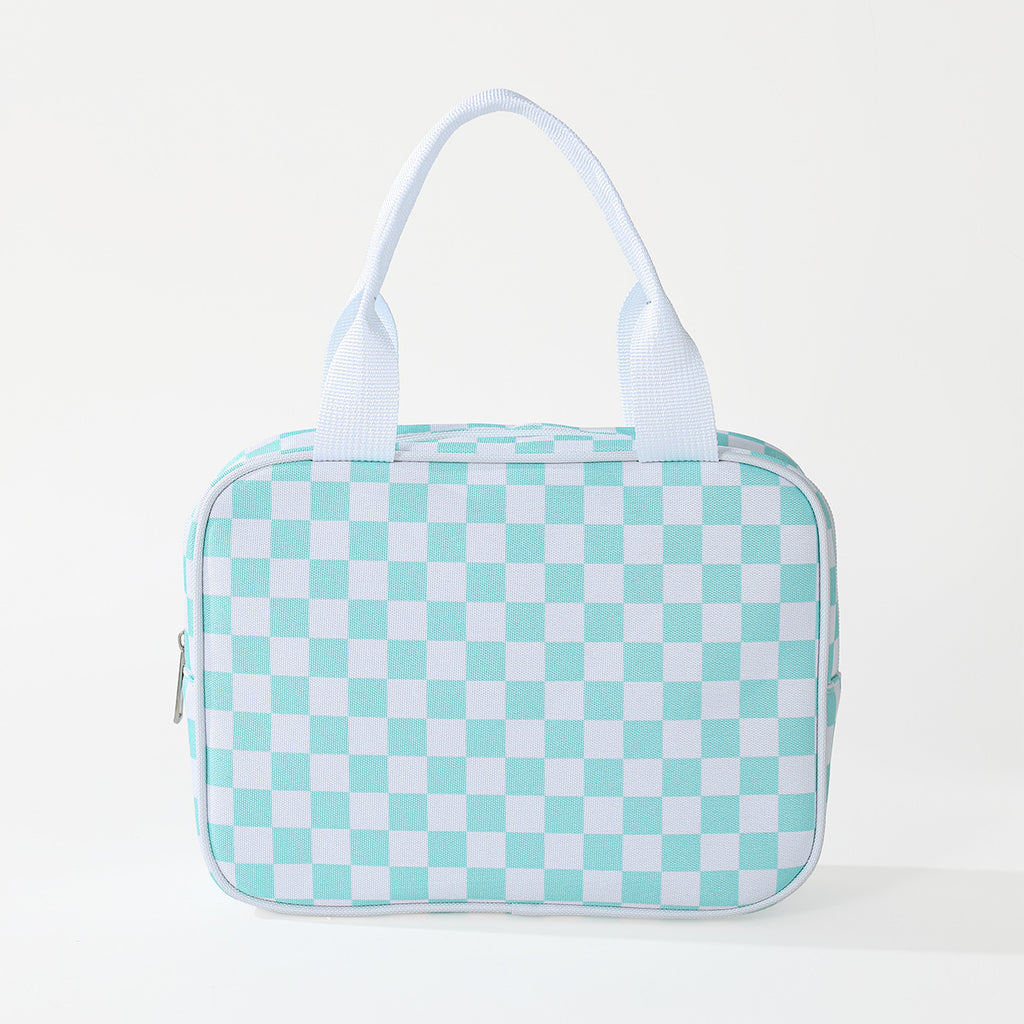Checkerboard Large Capacity Insulated Lunch Bag