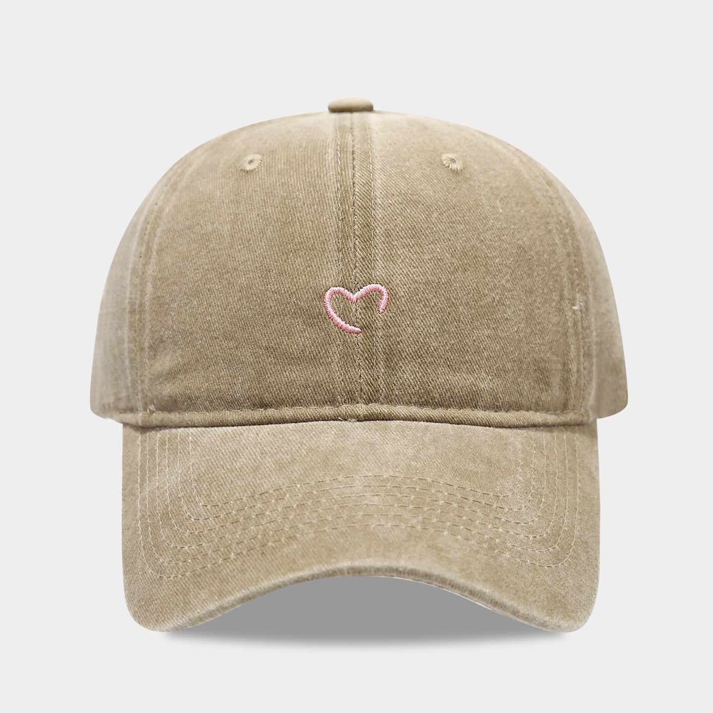 Literary Retro Embroidered Love Soft Peaked Cap