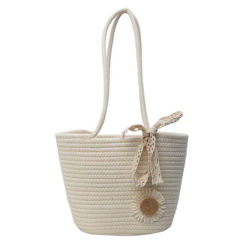 Hand-Woven Large Capacity Simple Casual Shoulder Tote Bag