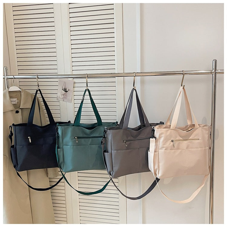 Lightweight Multi-Pocket Convertible Shoulder Tote Bag