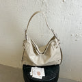 Slouchy Studded Hobo Bag with Buckle Details