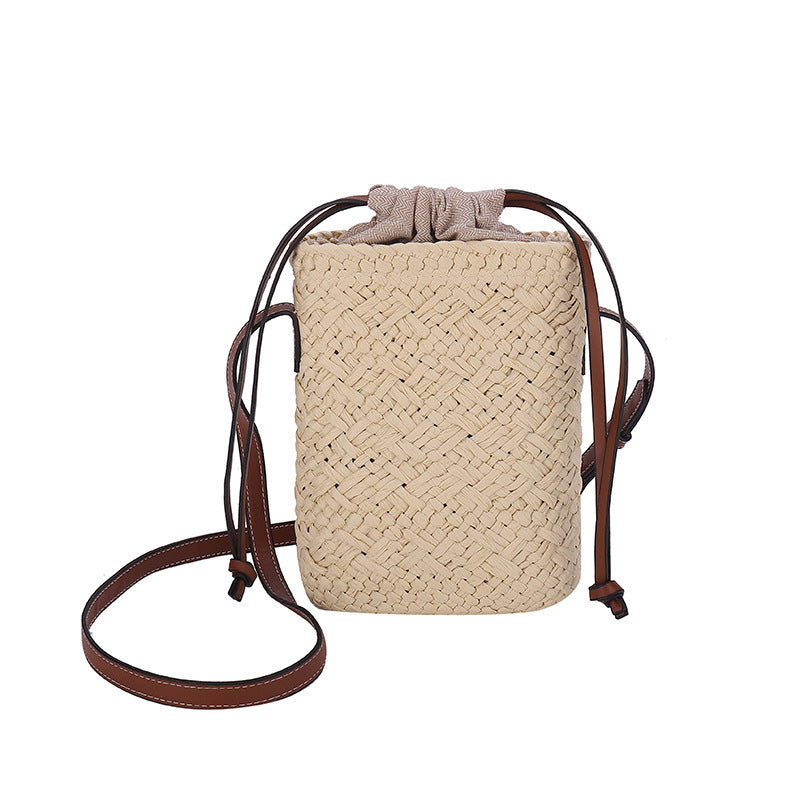 Women Handmade Woven Straw Crossbody Phone Beach Bag