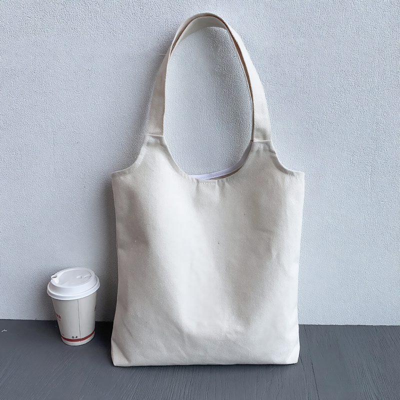2026 Solid Color Blank Canvas Tote Bag