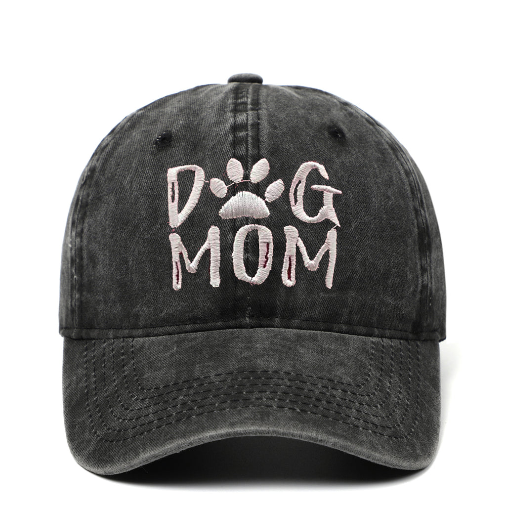Washed Pure Cotton Embroidered Large Brim Cap