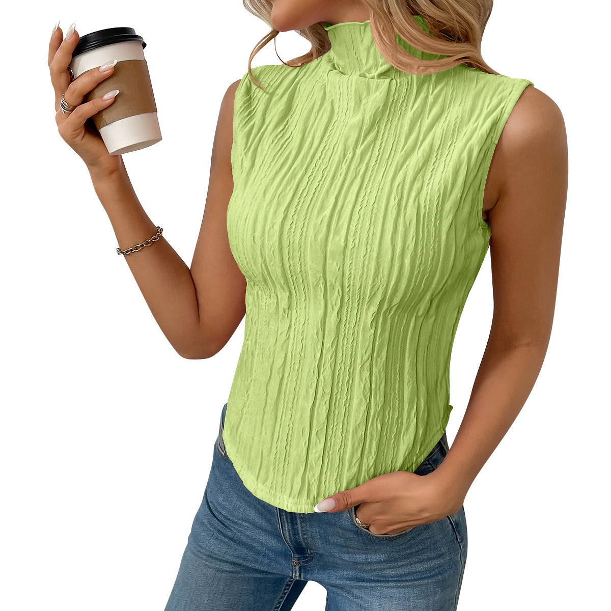 Women Sexy Hottie Y2K Sleeveless Short Vest