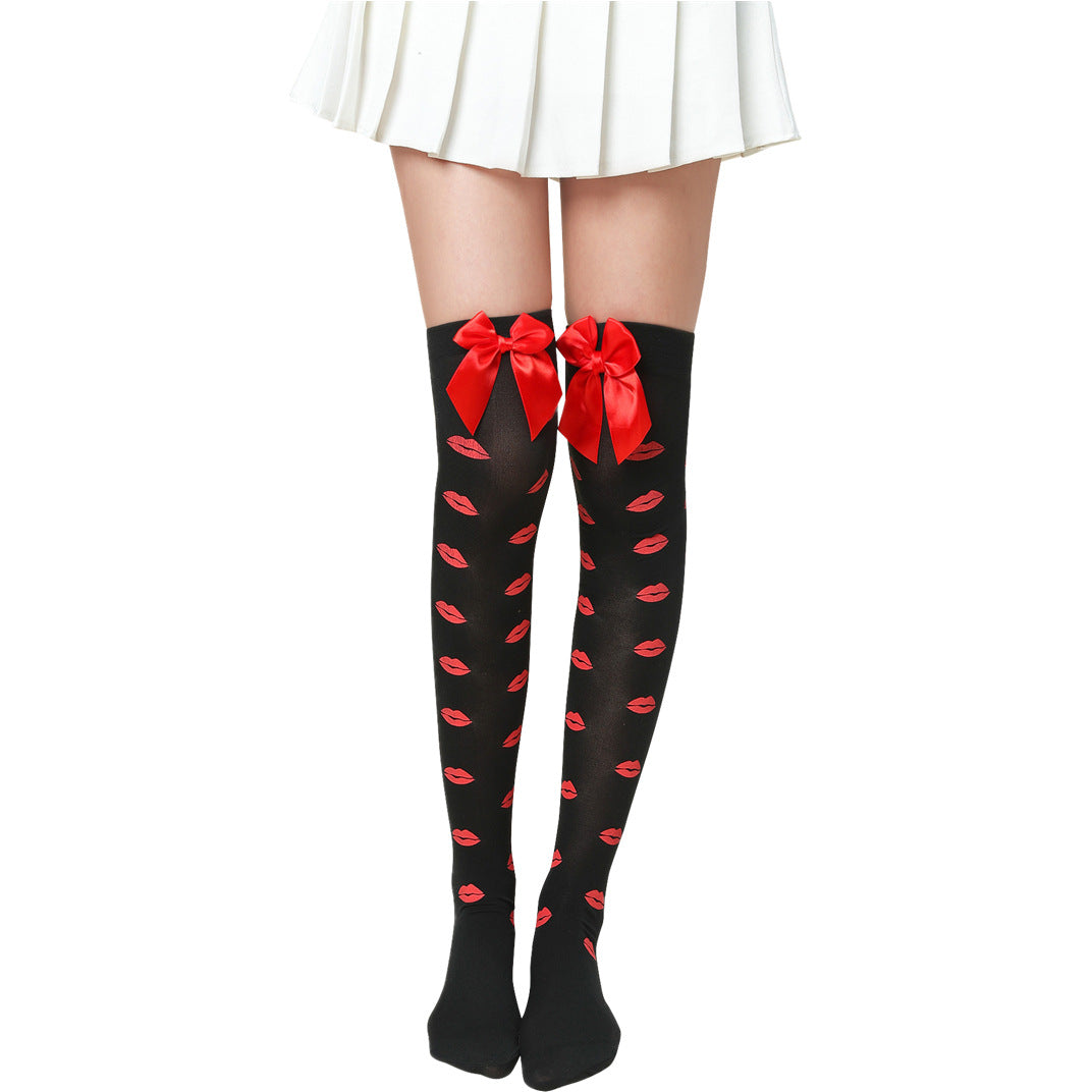 Christmas Halloween Party Knee high Socks Cosplay Apparel Accessories