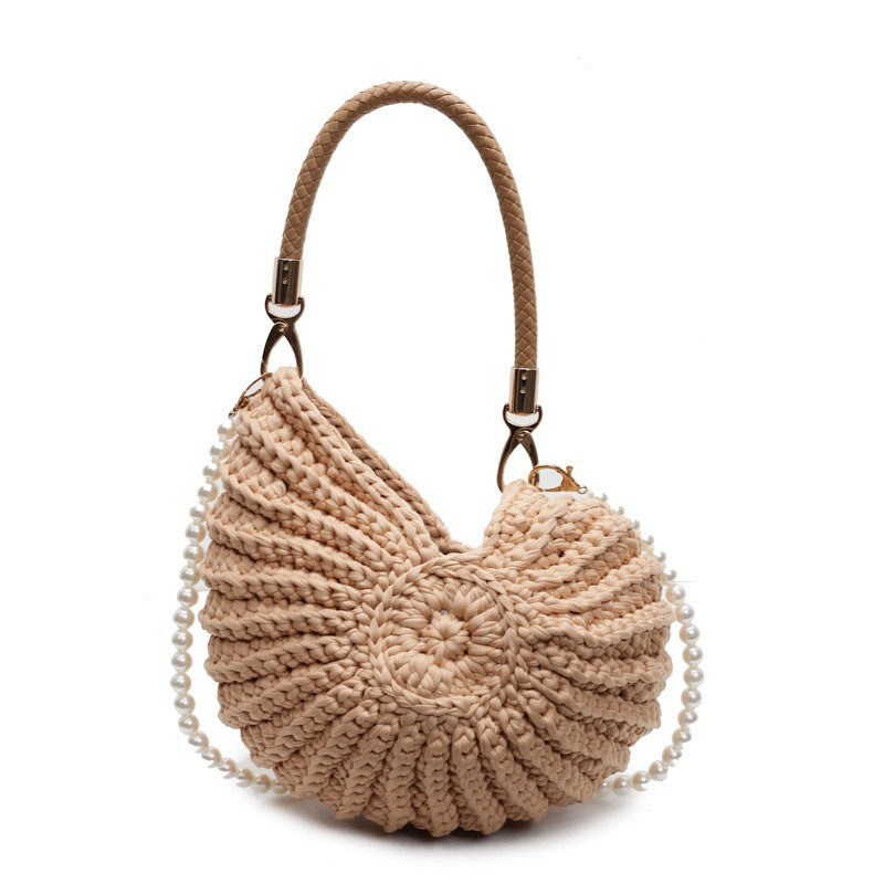 Hollow Knitted Large Capacity Wool Beach Tote Bag