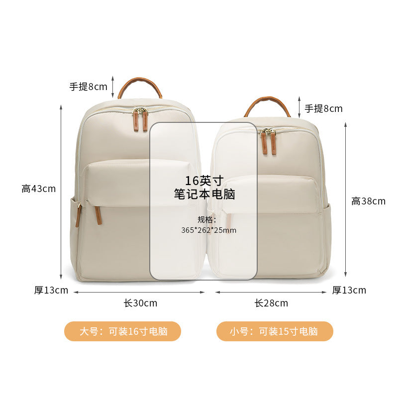 Korean Style Casual Commuting Computer Backpack For Women 2026 Spring And Summer Versatile Simple Oxford Cloth Travel Backpack Large Capacity