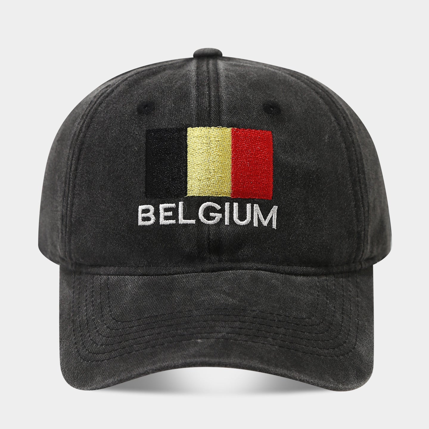 World Cup Flag Embroidered Black Baseball Cap