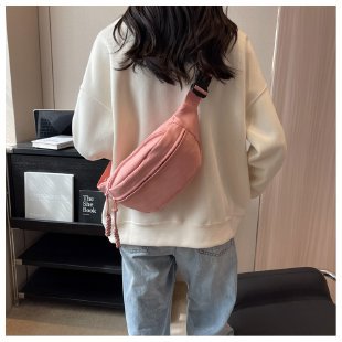 Women Canvas Crossbody Chest Casual Summer Trendy Waist Bag